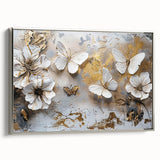 Framed wall art featuring a detailed butterfly design from the Insect and Arachnid collection, elegantly displayed with a silver frame, perfect for nature-inspired decor.