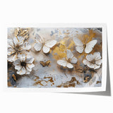 Vibrant butterfly wall art print showcasing intricate insect and arachnid designs, perfect for nature-themed decor. Features rich colors and detailed illustrations.