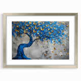 Framed wall art featuring a vibrant butterfly design from the Insect and Arachnid collection, showcased with a silver frame and matting, perfect for home decor.