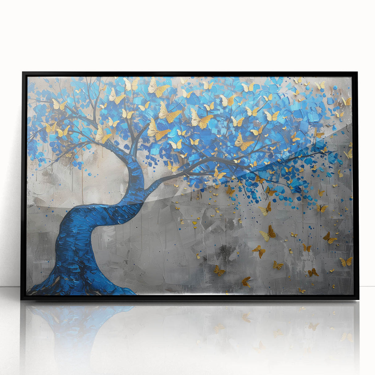 Framed wall art featuring a detailed butterfly design from the Insect and Arachnid collection, showcased in a sleek black frame, perfect for nature enthusiasts.