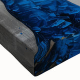 Close-up of a vibrant butterfly design wall art piece, showcasing intricate details and vivid colors on a stretched canvas, perfect for home decor accents.