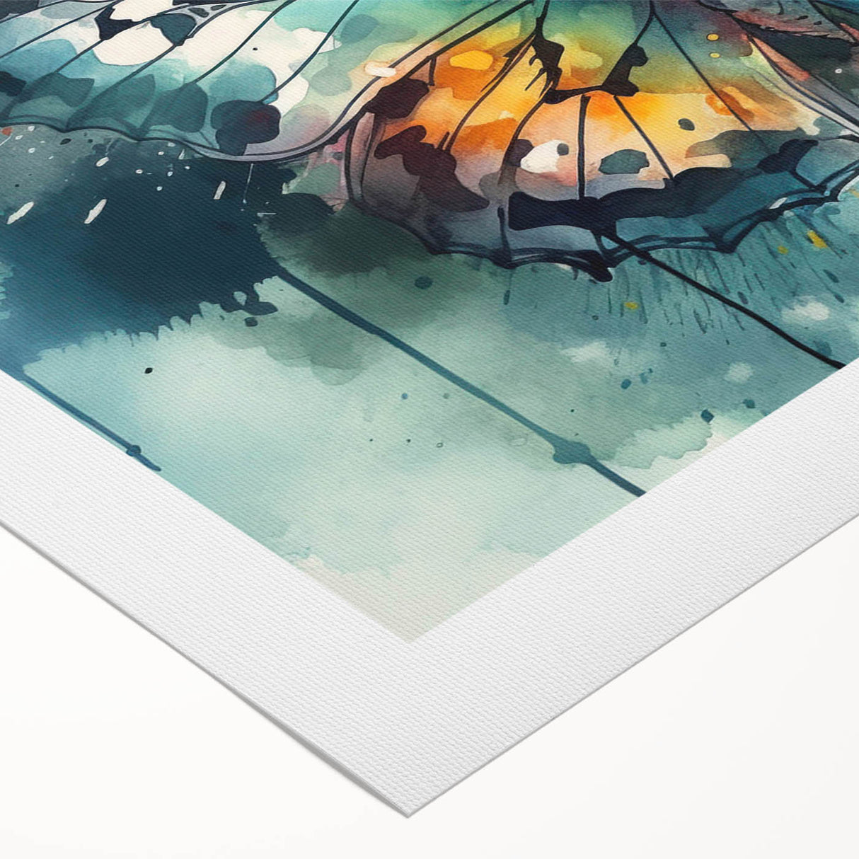 Colorful rolled canvas wall art showcasing a vibrant butterfly design from the Insect and Arachnid collection, ideal for nature-themed decor. Perfect for adding a touch of whimsy to any room.