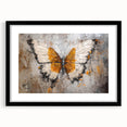 Framed wall art showcasing a vibrant butterfly design, part of the Insect and Arachnid collection, with a sleek black frame and mat. Perfect for nature enthusiasts.