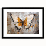 Framed wall art showcasing a vibrant butterfly design, part of the Insect and Arachnid collection, with a sleek black frame and mat. Perfect for nature enthusiasts.
