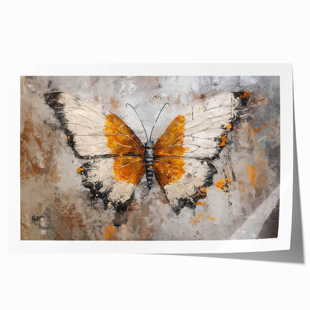 Vibrant butterfly wall art print showcasing intricate insect and arachnid designs, rolled for easy display and shipping, perfect for nature enthusiasts' decor.