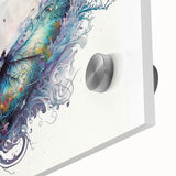 Close-up of a vibrant butterfly wall art design, showcasing intricate details and vivid colors, perfect for enhancing home decor with a nature-inspired theme.