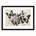 Butterfly-themed wall art collection featuring intricate insect and arachnid designs in a sleek black frame with a mat, ideal for modern decor and nature enthusiasts.