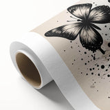 Colorful rolled canvas wall art showcasing an intricate butterfly design, suitable for insect and arachnid enthusiasts. Perfect for home decor or educational spaces.