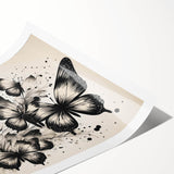 Colorful butterfly wall art print showcasing intricate insect and arachnid designs on a textured surface, perfect for home decor and art enthusiasts.