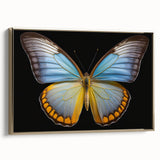 Framed wall art featuring a vibrant butterfly design from the Insect and Arachnid collection, showcasing intricate details and a gold frame, perfect for nature enthusiasts.