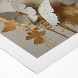 Vibrant butterfly and arachnid wall art design on a rolled canvas, showcasing intricate details and bright colors, ideal for modern decor and nature lovers.