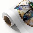 Vibrant dragonfly wall art design on rolled canvas, showcasing intricate details and vivid colors, ideal for nature lovers and home decor enthusiasts.