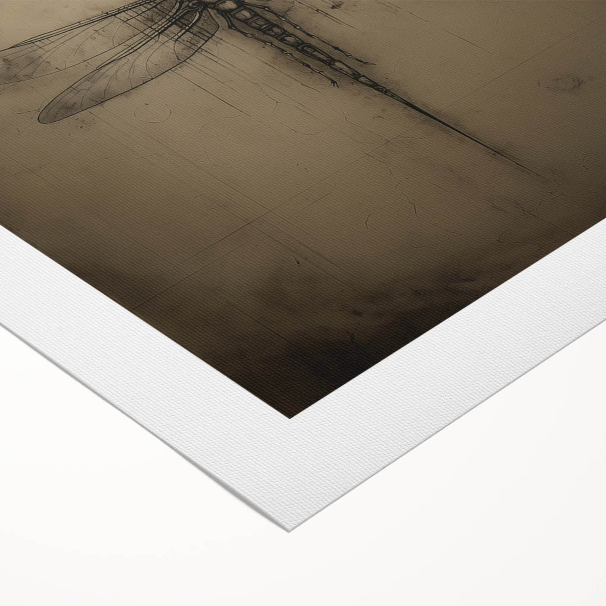 Dragonfly design wall art on rolled canvas showcasing vibrant colors and intricate details, perfect for nature enthusiasts and home decor. Ideal for modern interiors.