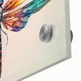 Close-up of a vibrant dragonfly wall art design, showcasing intricate details in acrylic glass, perfect for nature-themed decor. Ideal for insect enthusiasts.