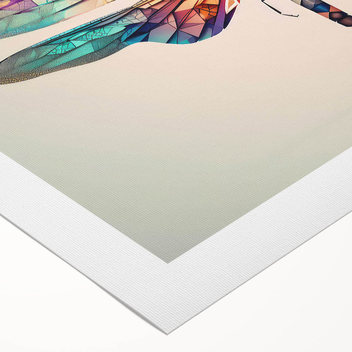 Vibrant rolled canvas artwork showcasing an intricate dragonfly design, perfect for nature enthusiasts and home decor, presented in a protective cardboard tube.