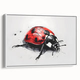 Framed wall art collection showcasing a vibrant ladybug design on a white background, perfect for adding a colorful touch to any room decor.