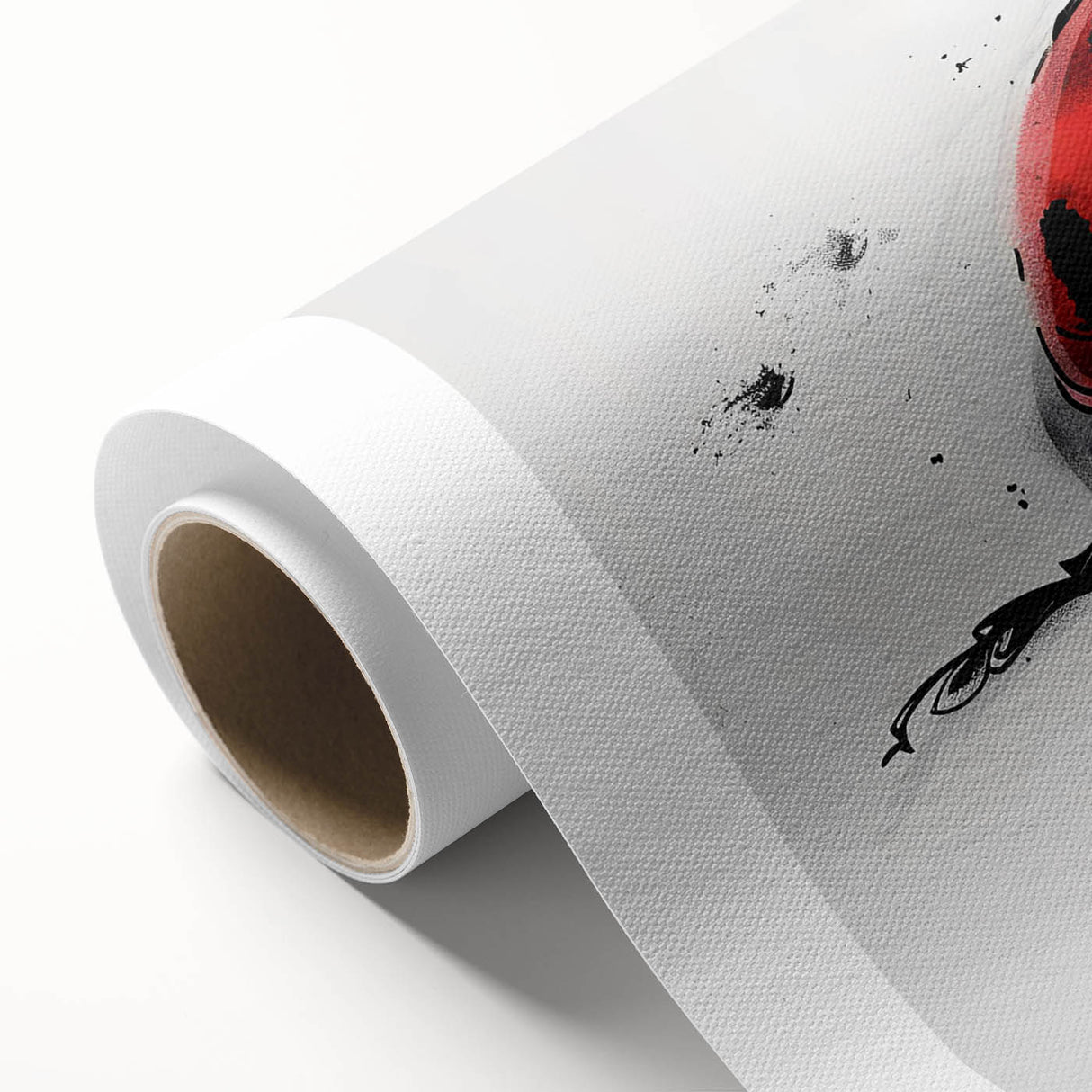 Rolled canvas art showcasing a vibrant ladybug design, perfect for insect-themed decor, featuring intricate details and rich colors, ideal for nature enthusiasts.