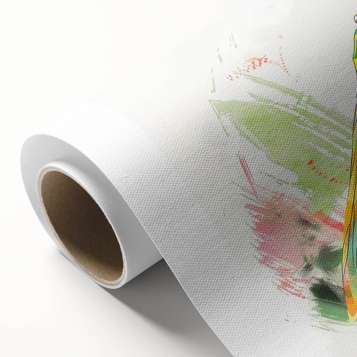 Mantis-themed wall art design on rolled canvas, showcasing intricate details and vibrant colors, perfect for insect lovers and modern home decor.