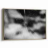 Framed wall art featuring a detailed insect and arachnid spider design on canvas, set against a gold background, perfect for nature enthusiasts and modern decor.