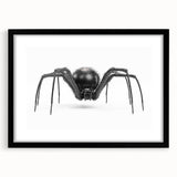 Black-framed wall art showcasing a detailed insect and arachnid spider design, perfect for nature lovers and modern decor enthusiasts. This stylish piece adds an elegant touch to any room.