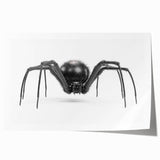 Intricate insect and arachnid wall art design featuring various spider illustrations on a rolled print, showcasing detailed linework and vibrant colors, perfect for nature enthusiasts.