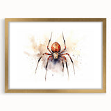Elegant wall art featuring a detailed insect and arachnid spider design in a gold frame, showcasing intricate illustrations with a white mat, perfect for nature lovers' decor.