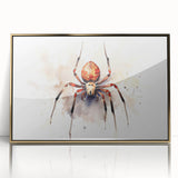 Framed wall art featuring a detailed insect and arachnid spider design, elegantly presented with a gold-acrylic front, perfect for nature enthusiasts and home decor.