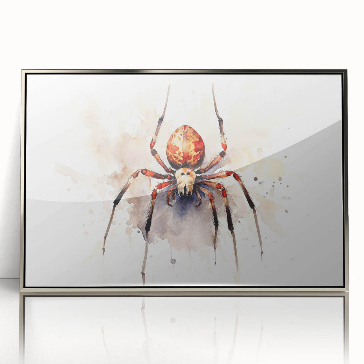 Framed wall art collection showcasing a detailed insect and arachnid spider design, featuring a silver-acrylic finish. Perfect for nature enthusiasts and home decor.