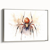 Framed wall art featuring a detailed insect and arachnid spider design with a silver frame, perfect for enhancing modern decor and nature-themed spaces.