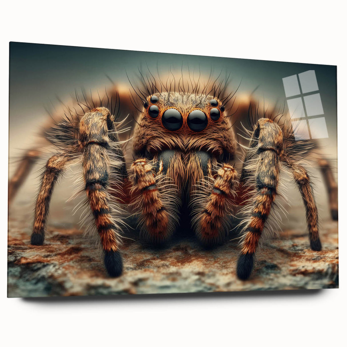 Acrylic wall art design showcasing a detailed insect and arachnid spider collection, featuring vibrant colors and intricate patterns, ideal for nature enthusiasts.