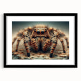 Framed wall art showcasing a detailed insect and arachnid spider design in a sleek black frame, featuring a white mat for an elegant finish. Perfect for nature enthusiasts and modern decor.