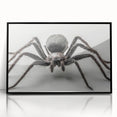 Framed wall art featuring a detailed design of various insects and arachnids, showcasing vibrant colors on a black background, perfect for nature enthusiasts and decor lovers.