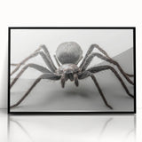 Framed wall art featuring a detailed design of various insects and arachnids, showcasing vibrant colors on a black background, perfect for nature enthusiasts and decor lovers.