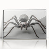 Framed wall art showcasing a detailed insect and arachnid spider design in a contemporary white frame, perfect for adding a unique touch to modern decor.