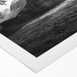 Rustic barn landscape wall art on rolled canvas, showcasing vibrant colors and detailed textures, perfect for enhancing home decor with a countryside aesthetic.