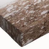 Close-up of a stretched canvas featuring a vibrant landscape with a rustic barn, showcasing rich colors and intricate details, perfect for home decor enthusiasts.