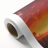 Rolled canvas wall art showcasing a rustic barn landscape design, featuring vibrant colors and intricate details, ideal for enhancing home decor settings.