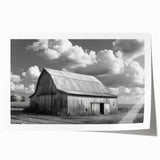 Rustic barn landscape wall art print showcasing vibrant colors and detailed textures, ideal for enhancing home decor with a touch of rural charm.