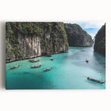 Stretched canvas artwork showcasing a vibrant beach landscape design, featuring soft pastel colors and dynamic waves, perfect for adding a serene coastal vibe to any room.