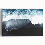 Stretched canvas wall art showcasing a vibrant beach landscape design, featuring soft pastel colors and serene ocean waves, perfect for home decor enhancement.