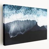 Stretched canvas wall art showcasing a serene beach landscape design with vibrant colors, ideal for home decor, enhancing relaxation and coastal vibes.