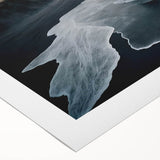 Rolled canvas wall art showcasing a vibrant beach landscape with vivid colors, perfect for home decor. Packaged securely in a cardboard tube for delivery.