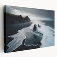 Stretched canvas wall art showcasing a serene beach landscape design with vibrant colors, ideal for enhancing home decor in coastal-themed interiors.