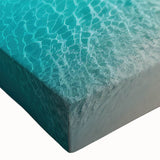 Stretched canvas close-up of a vibrant beach landscape wall art design, showcasing vivid colors and intricate details, perfect for enhancing any living space.