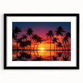 Framed wall art featuring a serene beach landscape design with a black mat and sleek frame, perfect for enhancing modern home decor. Ideal for beach lovers and art enthusiasts.