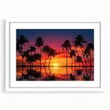 Framed wall art showcasing a serene beach landscape design, featuring soft blues and sandy tones, presented with a white mat for an elegant finish. Perfect for home decor.