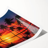 Vibrant wall art print showcasing a serene beach landscape with soft waves and golden sands, rolled for easy shipping and display, perfect for coastal decor.