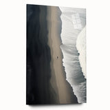 Acrylic wall art featuring a serene beach landscape design with vibrant colors and intricate details, presented in a side view, showcasing its sleek edges and modern aesthetic. Ideal for enhancing home decor with a calming coastal vibe.