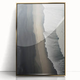 Framed wall art featuring a vibrant beach landscape design with golden accents, showcasing tranquil waves and a colorful sunset, perfect for home decor.