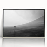 Framed wall art showcasing a coastal beach landscape design in silver-acrylic frame, perfect for enhancing home decor with a serene seaside vibe.